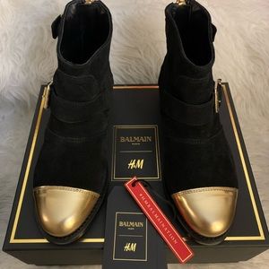 Balmain x H&M Suede & Leather Boots